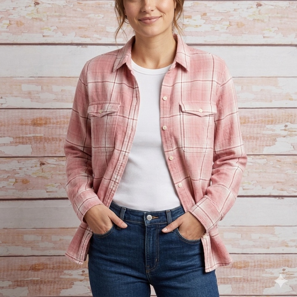 OLD Navy Plaid Flannel Boyfriend Shirt